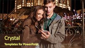  Presentation with amusement park - Beautiful presentation featuring fhone - portrait of happy couple backdrop and a  colored foreground
