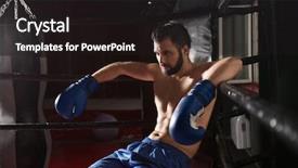  Presentation with professional training - PPT layouts enhanced with fhone - professional boxer having break background and a dark gray colored foreground