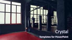  Presentation with paper bag vs plastic bags - PPT layouts with fhone - punching bags for training background and a navy blue colored foreground