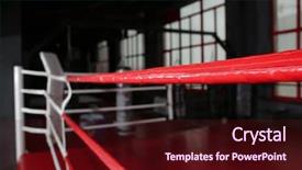  Presentation with boxing ring - Slide set consisting of fhone - ropes of boxing ring background and a  colored foreground