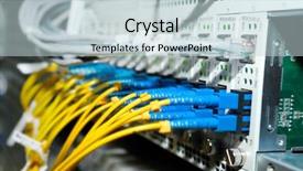  Presentation with fiber - Audience pleasing presentation consisting of fiber cables connected to serve backdrop and a  colored foreground