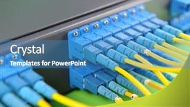  Presentation with datacenter - Amazing PPT layouts having fiber cables connected to serve backdrop and a  colored foreground