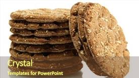  Presentation with brown sugar isolated on white - Theme having fiber foods - tasty crispbread isolated on white background and a  colored foreground