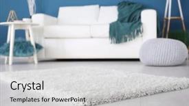  Presentation with fiber - PPT theme enhanced with fiber home - fluffy carpet on floor background and a light gray colored foreground