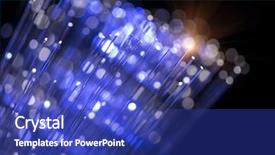  Presentation with network cable - Colorful slide deck enhanced with fiber netwok - fiber optical network cable backdrop and a royal blue colored foreground