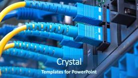  Presentation with fiber - Slide deck enhanced with fiber network server background and a ocean colored foreground