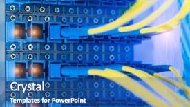  Presentation with infrastructure - Amazing presentation theme having fiber optic active and passive backdrop and a ocean colored foreground