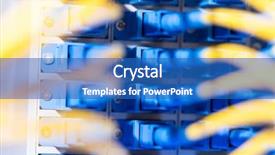  Presentation with infrastructure - Presentation design having fiber optic active and passive background and a teal colored foreground