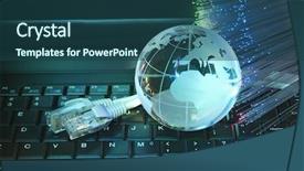  Presentation with fiber optic - Audience pleasing presentation theme consisting of close up of nougat with marmalade and nuts backdrop and a light gray colored foreground