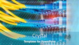  Presentation with fiber optic - Presentation with fiber-optic-cable-connect background and a teal colored foreground