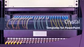  Presentation with fiber optic - Theme having fiber-optic-cable-connect background and a ocean colored foreground