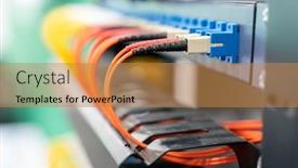  Presentation with optic - Colorful PPT theme enhanced with fiber-optic-cable-connect backdrop and a gold colored foreground