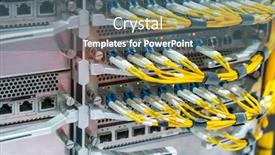  Presentation with optic - Beautiful presentation theme featuring fiber-optic-cable-connect backdrop and a ocean colored foreground