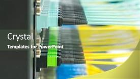  Presentation with fiber optic - Cool new presentation theme with fiber-optic-cable-connect backdrop and a tawny brown colored foreground