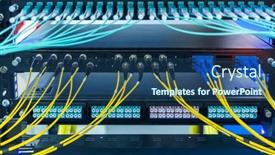  Presentation with fiber optic - PPT theme featuring fiber-optic-cable-connect background and a ocean colored foreground