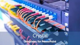  Presentation with optic - Slides with fiber-optic-cable-connect background and a ocean colored foreground