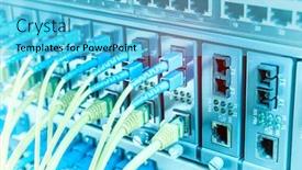  Presentation with fiber optic - Theme having fiber-optic-cables-connected background and a light blue colored foreground