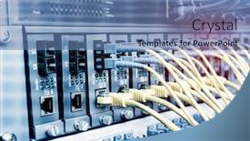  Presentation with fiber optic - Audience pleasing slides consisting of fiber-optic-cables-connected backdrop and a teal colored foreground