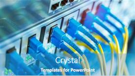  Presentation with fiber optic - Presentation enhanced with fiber-optic-cables-connected background and a teal colored foreground