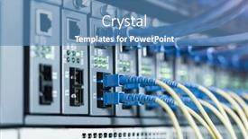  Presentation with ethernet - Audience pleasing presentation consisting of fiber-optic-cables-connected backdrop and a teal colored foreground