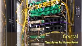  Presentation with optic - Presentation with fiber-optic-cables-connected background and a tawny brown colored foreground