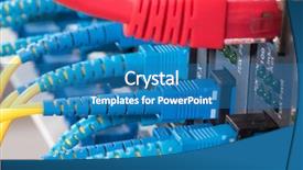  Presentation with fiber optic - Colorful presentation theme enhanced with fiber optic cables connected backdrop and a teal colored foreground