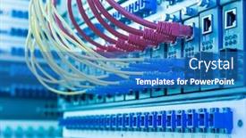  Presentation with fiber optic - Amazing presentation design having fiber-optic-cables-connected backdrop and a teal colored foreground