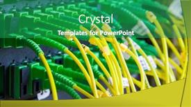  Presentation with fiber optic - PPT theme enhanced with fiber-optic-cables-plugged background and a ocean colored foreground