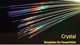  Presentation with fiber optic - Colorful slide deck enhanced with optical fibers - fiber optic cables backdrop and a tawny brown colored foreground