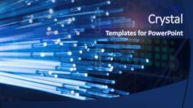  Presentation with fiber optic - Cool new PPT layouts with fiber optic cables backdrop and a ocean colored foreground