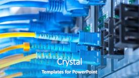  Presentation with optic - Audience pleasing theme consisting of fiber optic connecting on core backdrop and a teal colored foreground