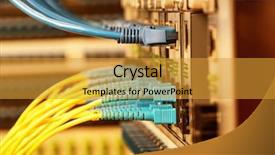  Presentation with optic - Amazing slide set having fiber optic connecting on core backdrop and a  colored foreground