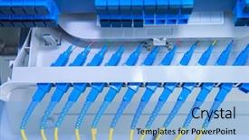  Presentation with network security cryptography - Cool new presentation design with fiber optic connecting on core backdrop and a light blue colored foreground