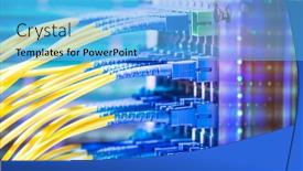  Presentation with optic - Amazing presentation design having fiber-optic-network-cable-connect backdrop and a light blue colored foreground