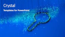 Presentation with fiber - Theme consisting of fiber optical and key background and a  colored foreground