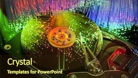  Presentation with portfolio - Presentation theme with fiber optical background more background and a tawny brown colored foreground