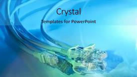  Presentation with network cable - PPT layouts having fiber optical background more background and a cyan colored foreground
