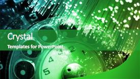  Presentation with fiber - Colorful PPT theme enhanced with fiber optical background with lots of light spots backdrop and a shamrock green colored foreground