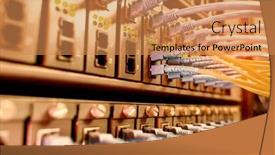  Presentation with fiber optic - Presentation theme having fiber-optical-cables-connected background and a coral colored foreground