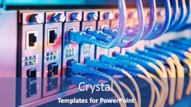  Presentation with fiber optic - PPT theme enhanced with fiber-optical-cables-connected background and a ocean colored foreground