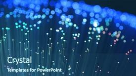  Presentation with fiber - Slide deck consisting of fiber optical network cable background and a ocean colored foreground