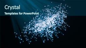  Presentation with network cable - Colorful slide deck enhanced with fiber optical network cable backdrop and a ocean colored foreground