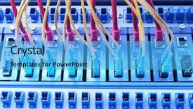  Presentation with fiber - Audience pleasing slide set consisting of fiber optical network server backdrop and a teal colored foreground