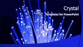  Presentation with laser light - PPT layouts enhanced with fiber optical picture with details background and a navy blue colored foreground