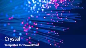  Presentation with optical - Presentation theme with fiber optical picture with details background and a navy blue colored foreground