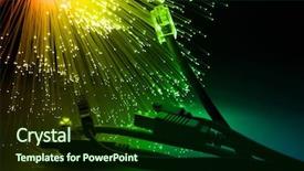  Presentation with fiber - Colorful PPT layouts enhanced with fiber optical backdrop and a forest green colored foreground