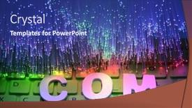  Presentation with fiber - Slides featuring fiber optics background with com background and a ocean colored foreground
