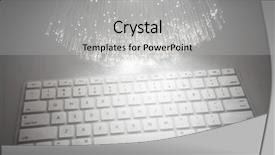  Presentation with fiber - Slide set featuring fiber optics background with keyboard background and a light gray colored foreground