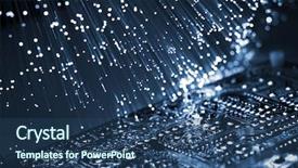  Presentation with otical fiber - Audience pleasing presentation consisting of abstract electric circuit brain - fiber optics background with lots backdrop and a ocean colored foreground