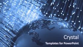  Presentation with led light company - Beautiful presentation theme featuring fiber optics background with lots backdrop and a ocean colored foreground